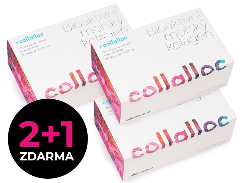 Collalloc 100% bioaktivní mořský kolagen 3,3 g 30 sáčků 2+1 ZDARMA