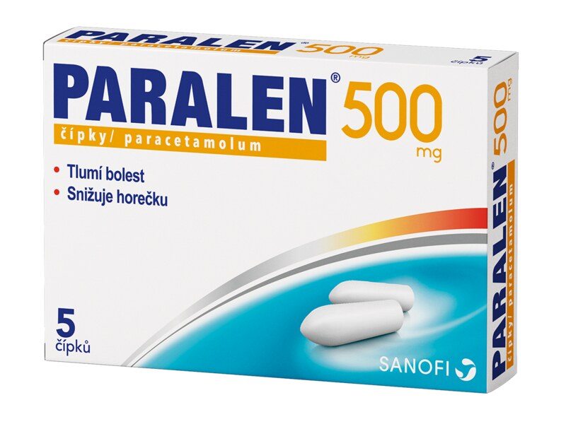 Paralen 500 mg 5 čípků