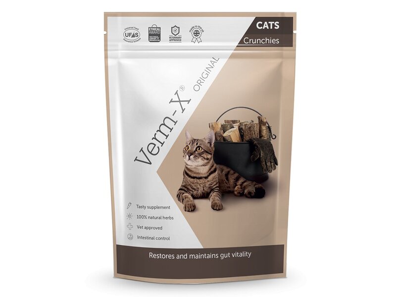 Verm-X Přírodní granule proti střevním parazitům pro kočky 120 g