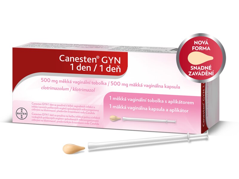 Canesten GYN 1 den 500 mg 1 měkká vaginální tobolka