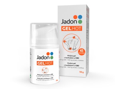 Jadon gel Hot hřejivý gel s kostivalem a CBD 50 g Jadon gel Hot hřejivý gel s kostivalem a CBD 50 g