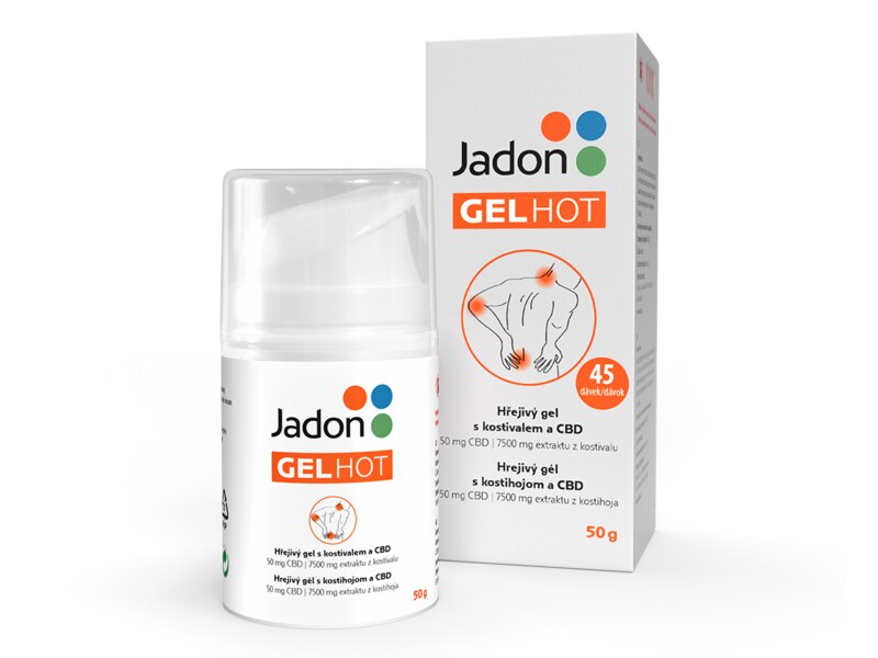Jadon gel Hot hřejivý gel s kostivalem a CBD 50 g