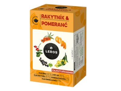 Leros Čajový dýchánek rakytník & pomeranč 20x2 g Leros Čajový dýchánek rakytník & pomeranč 20x2 g