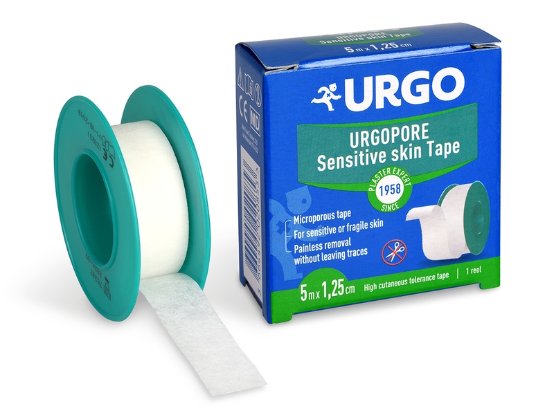 Urgo Pore Fixační náplast netkaný textil 5 m x 1,25 cm 1 ks Urgo Pore Fixační náplast netkaný textil 5 m x 1,25 cm 1 ks