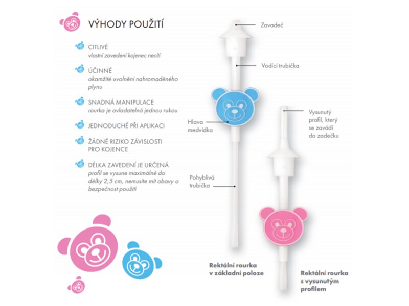 Riocath rektální rourka růžová 1 ks