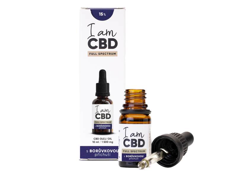 I am CBD Full Spectrum CBD olej 15% borůvka 10 ml