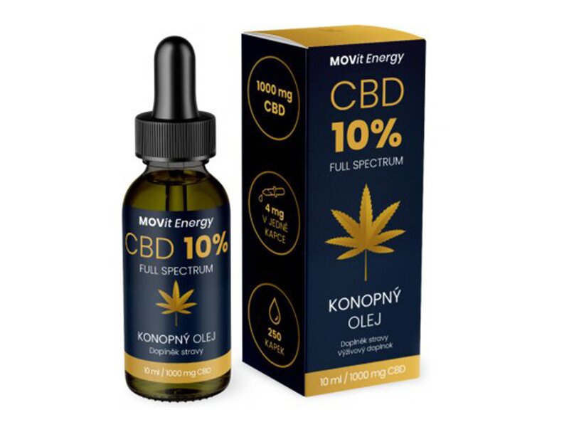 MOVit CBD 10% Full Spectrum konopný olej 10 ml MOVit CBD 10% Full Spectrum konopný olej 10 ml