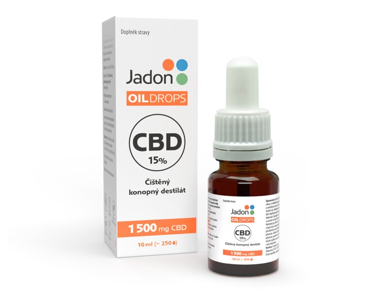 Jadon oil drops konopný olej CBD 15% 10 ml Jadon oil drops konopný olej CBD 15% 10 ml
