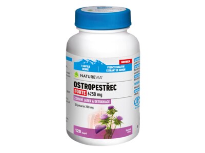 NatureVia Ostropestřec Forte 120 kapslí NatureVia Ostropestřec Forte 120 kapslí