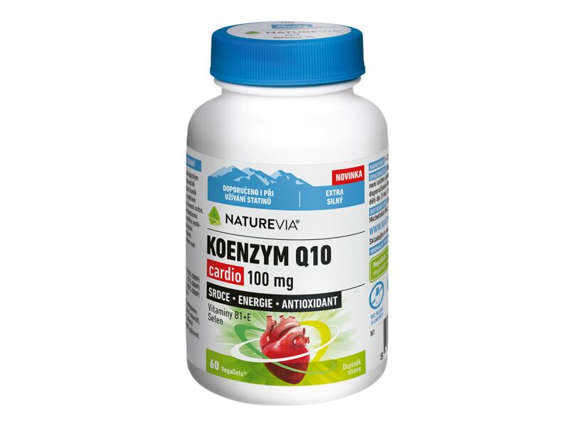 NatureVia Koenzym Q10 Cardio 100 mg 60 kapslí