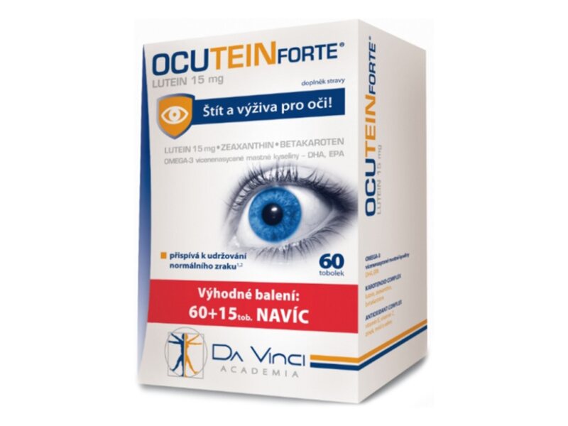 Ocutein Forte Lutein 15 mg 60+15 tobolek