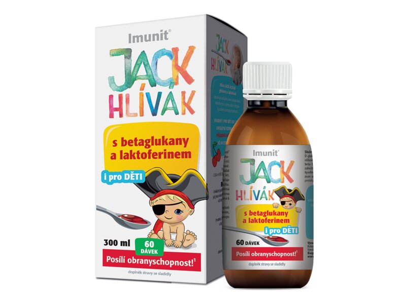 Imunit Jack Hlívák s betaglukany a laktoferinem sirup 300 ml Imunit Jack Hlívák s betaglukany a laktoferinem sirup 300 ml