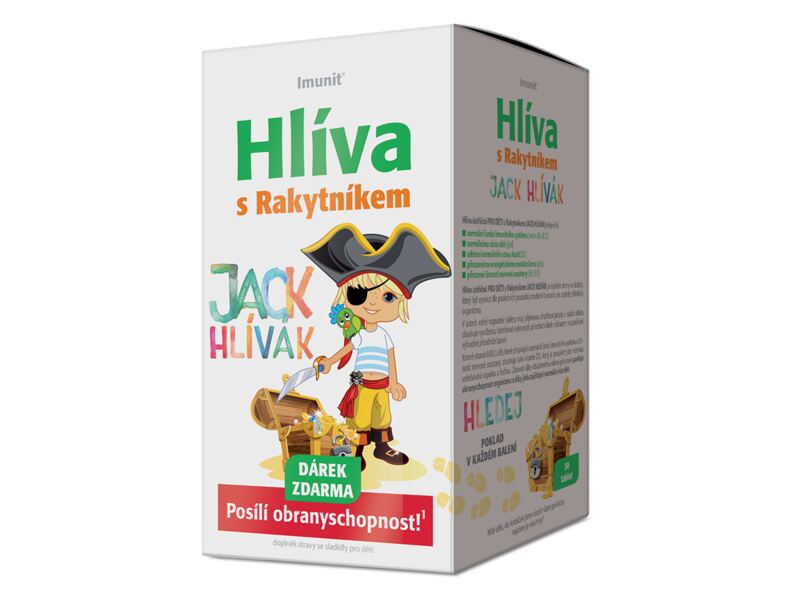 Imunit Jack Hlívák Hlíva s rakytníkem pro děti 30 tablet