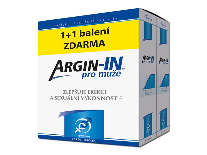 Argin-IN pro muže 2x90 tobolek 1+1 zdarma Argin-IN pro muže 2x90 tobolek 1+1 zdarma