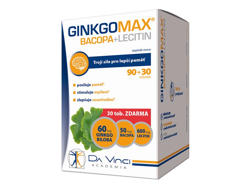 GinkgoMAX + Bacopa + Lecitin 120 tobolek