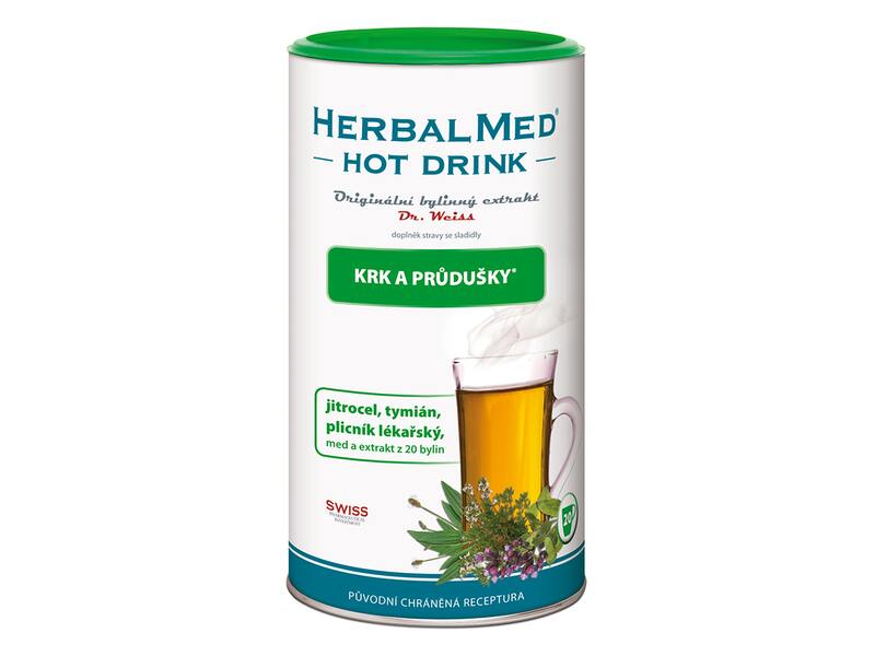 Dr. Weiss HerbalMed Hot Drink krk a průdušky 180 g