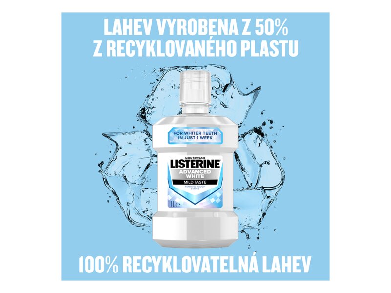 Listerine Advance White Mild Taste ústní voda 1000 ml Listerine Advance White Mild Taste ústní voda 1000 ml
