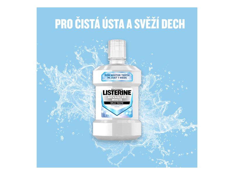 Listerine Advance White Mild Taste ústní voda 1000 ml Listerine Advance White Mild Taste ústní voda 1000 ml