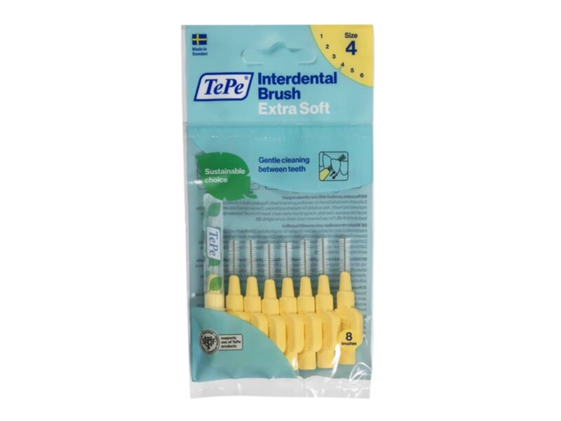 TePe ExtraSoft mezizubní kartáčky 0,7 mm žluté 8 ks TePe ExtraSoft mezizubní kartáčky 0,7 mm žluté 8 ks