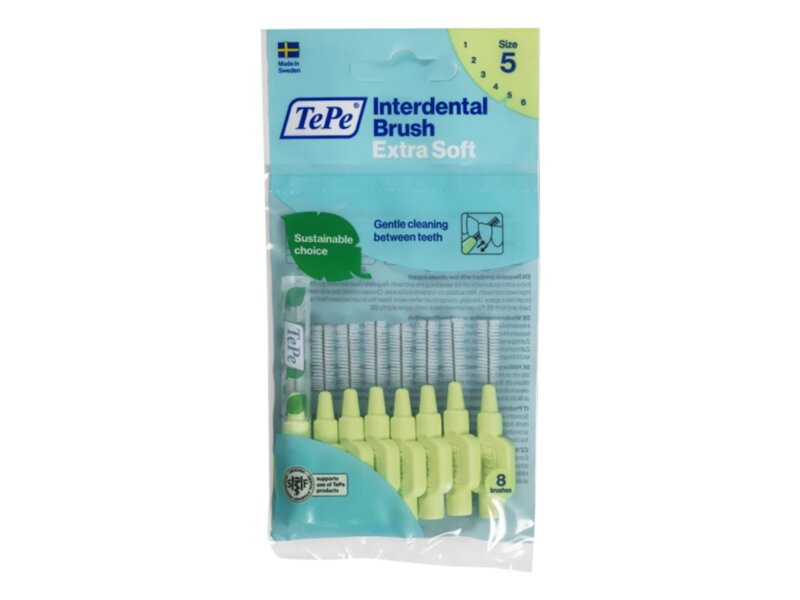 TePe ExtraSoft mezizubní kartáčky 0,8 mm zelené 8 ks