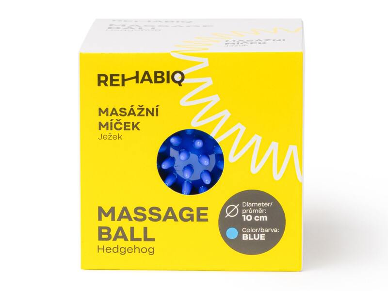 Rehabiq Masážní míček Ježek 10 cm modrý 1 ks