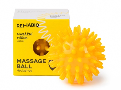 Rehabiq Masážní míček Ježek 6 cm žlutý 1 ks