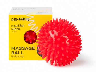 Rehabiq Masážní míčekJježek 8 cm červený 1 ks