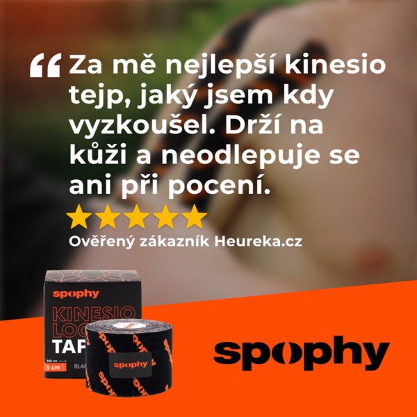 Spophy Kinesiology Tape 5 cm x 5 černý 1 ks