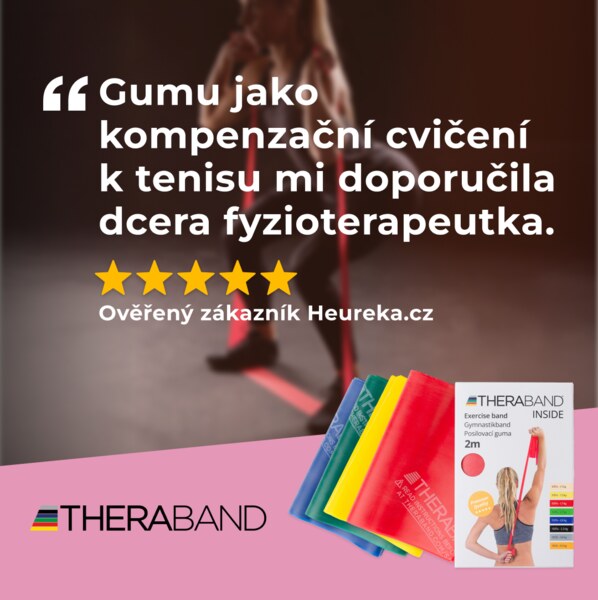 TheraBand posilovací guma 2 m modrá extra silná 1 ks