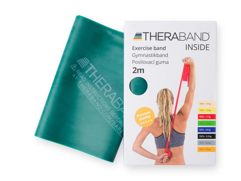 TheraBand posilovací guma 2 m zelená silná 1 ks