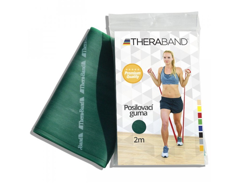 TheraBand posilovací guma 2 m zelená silná 1 ks TheraBand posilovací guma 2 m zelená silná 1 ks