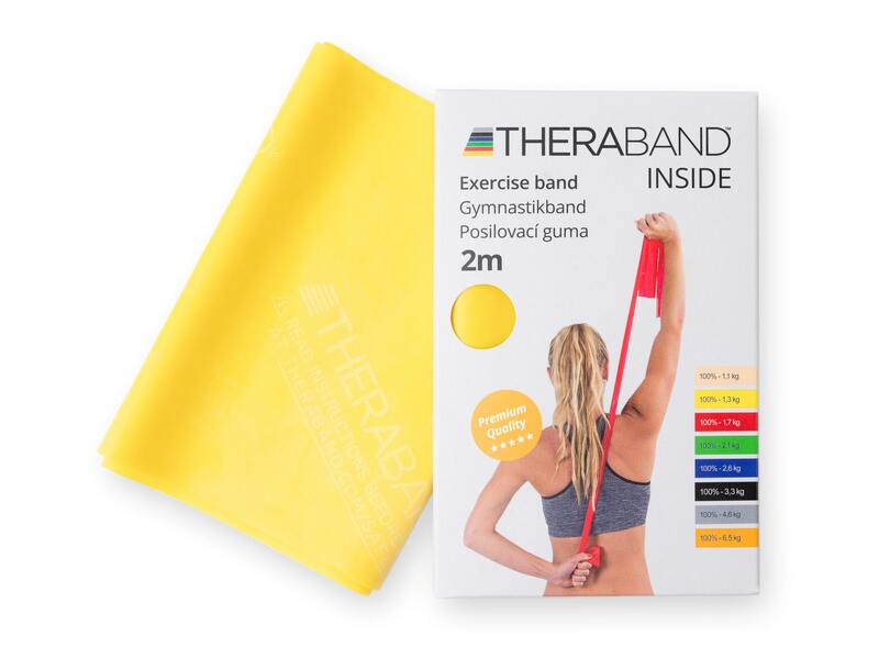 TheraBand posilovací guma 2 m žlutá slabá 1 ks