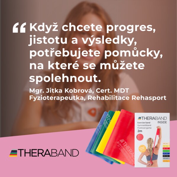 TheraBand posilovací guma 2 m žlutá slabá 1 ks