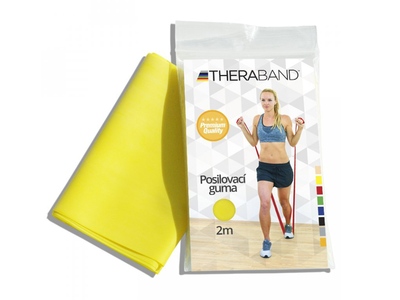 TheraBand posilovací guma 2 m žlutá slabá 1 ks TheraBand posilovací guma 2 m žlutá slabá 1 ks
