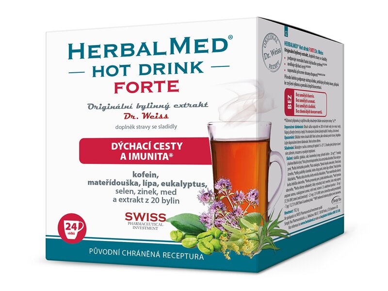 Dr. Weiss HerbalMed HotDrink Forte s kofeinem 24 sáčků