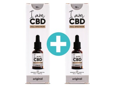 I am CBD Full Spectrum CBD konopný olej 15% 10 ml 1+1 ZDARMA