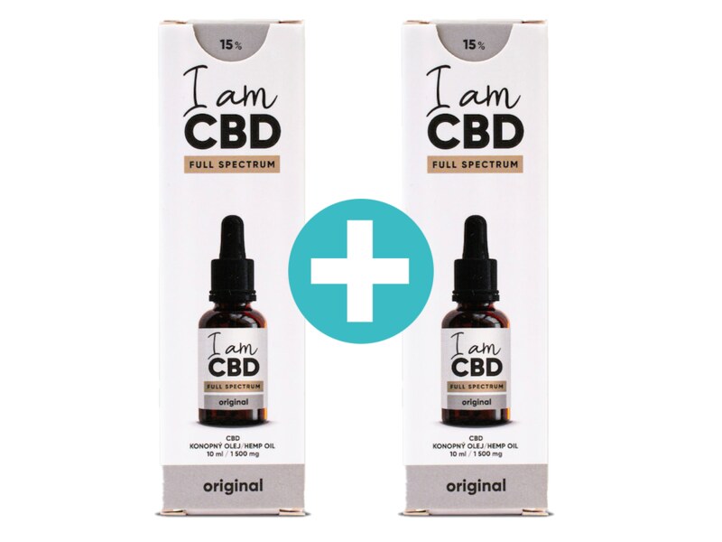 I am CBD Full Spectrum CBD konopný olej 15% 10 ml 1+1 ZDARMA I am CBD Full Spectrum CBD konopný olej 15% 10 ml 1+1 ZDARMA