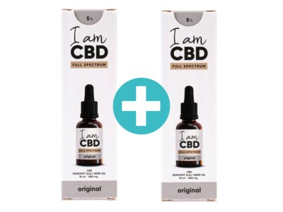 I am CBD Full Spectrum CBD konopný olej 5% 10 ml 1+1 ZDARMA