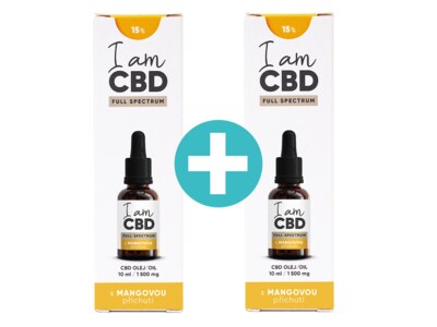 I am CBD Full Spectrum CBD olej 15% mango 10 ml 1+1 ZDARMA I am CBD Full Spectrum CBD olej 15% mango 10 ml 1+1 ZDARMA