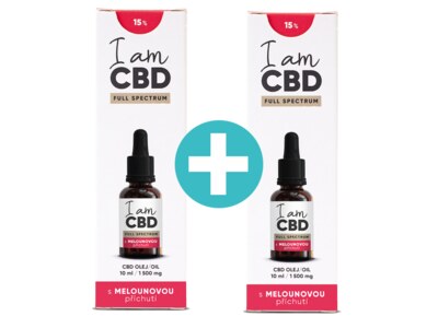 I am CBD Full Spectrum CBD olej 15% meloun 10 ml 1+1 ZDARMA I am CBD Full Spectrum CBD olej 15% meloun 10 ml 1+1 ZDARMA