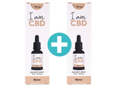 I am CBD Nano CBD kapky 10 ml 1+1 ZDARMA