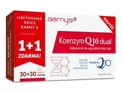 Barnys Koenzym Q10 Dual limitovaná edice 30+30 kapslí ZDARMA