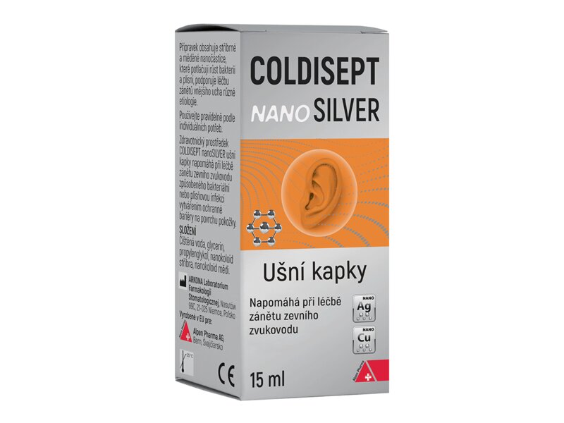 Coldisept nanoSilver ušní kapky 15 ml