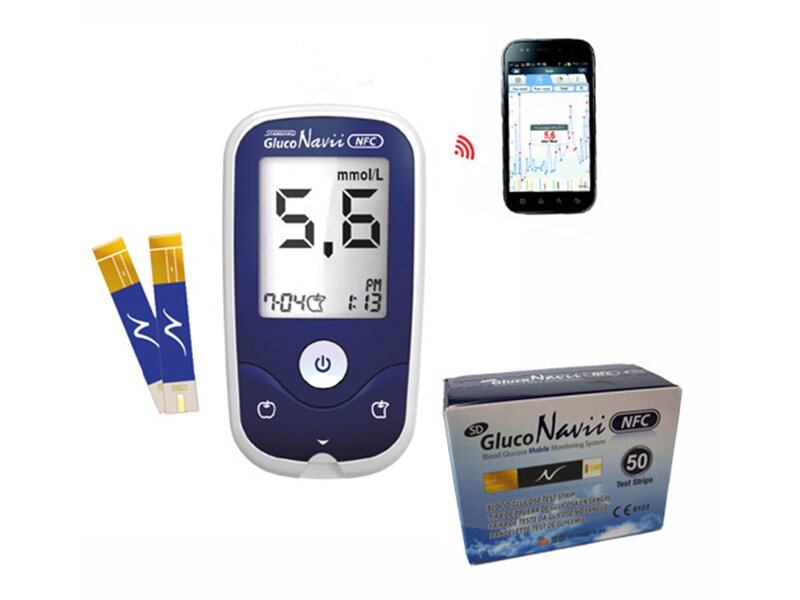SD-GlucoNavii NFC glukometr + 50 proužků navíc