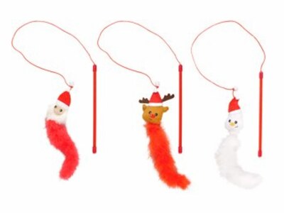 Flamingo Vánoční hračka pro kočky sněhulák/santa/sob