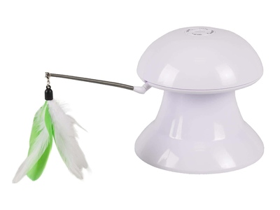 Flamingo Interaktivní hračka pro kočky lazer a peří 2v1 18 x 17 cm Flamingo Interaktivní hračka pro kočky lazer a peří 2v1 18 x 17 cm