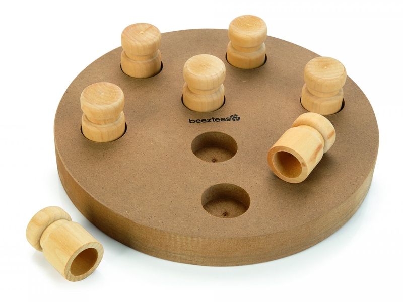 Beeztees Interaktivní dřevěná hračka Giono 2v1 25 cm
