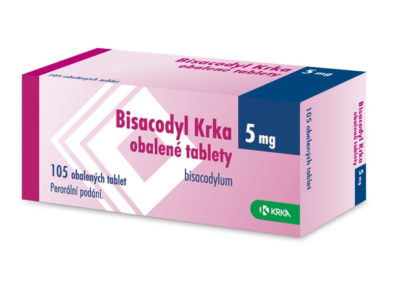 Bisacodyl Krka 5 mg 105 obalených tablet 