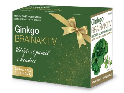 Ginkgo Brainaktiv 60 tbl Vánoční edice 1+1 ZDARMA Ginkgo Brainaktiv 60 tbl Vánoční edice 1+1 ZDARMA