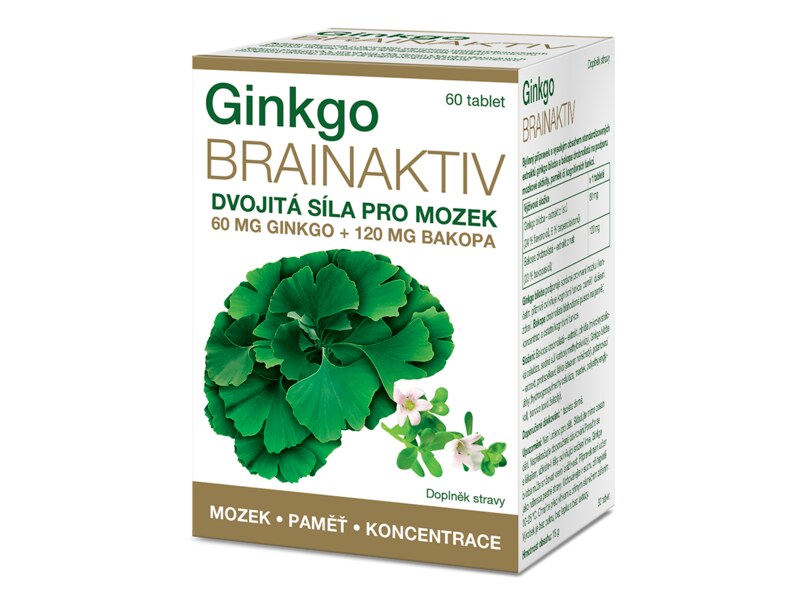 Ginkgo Brainaktiv  60 tbl Vánoční edice 1+1 ZDARMA